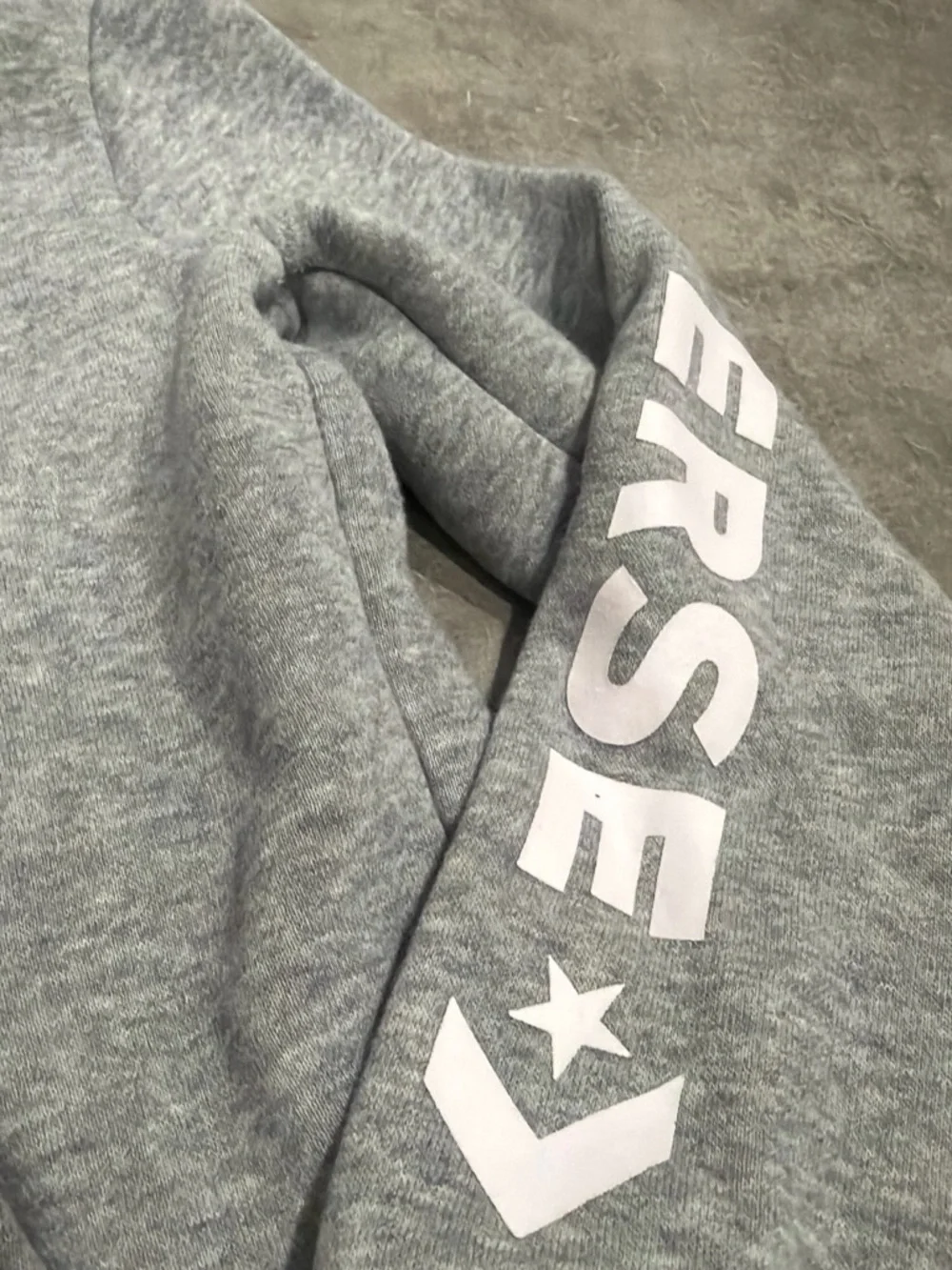 Converse Kids Light Grey Full-Zip Hoodie with Logo